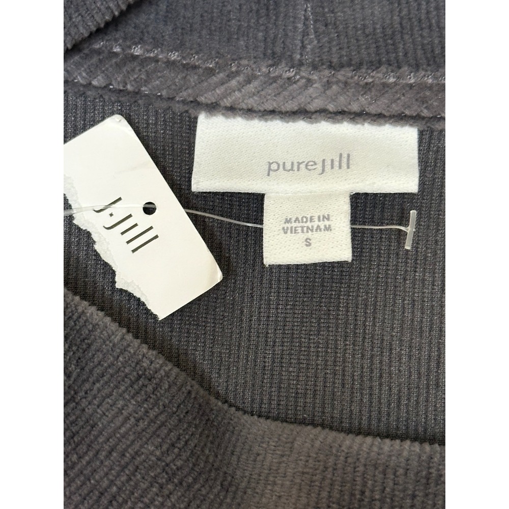 Pure Jill J. Jill Gray Corduroy Mock Neck Shift Dress Pockets Small - Picture 4 of 9